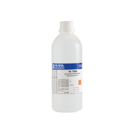 Buffer solutions Hanna Instruments HI-7009L, Technical buffer, pH 9.18, 500 mL bottle, calibration/verification purpose, 24 months shelf-life